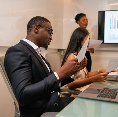Multiracial business people having meeting and brainstorming discussed about work in conference room in the creative office.